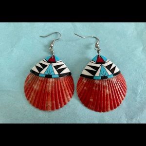 COPY - Earrings Shell Hand Painted
